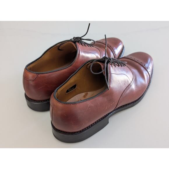 Men's Allen Edmonds Byron Cap Toe Oxford Dress Shoes Brown US Size 7.5 D - Picture 2 of 9